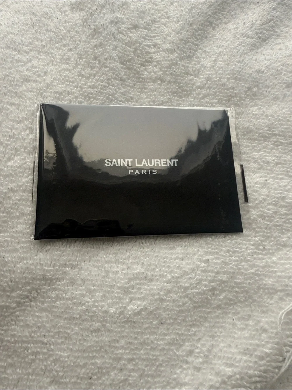 Saint Laurent Black Croc-Embossed Shoulder Bag with Gold Chain and YSL Tassel